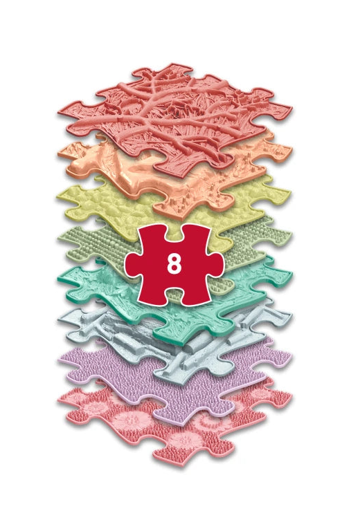 Set of Orthopedic Mats - Rainbow Pastel