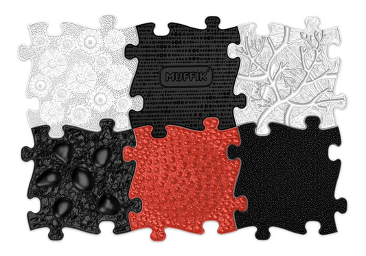 Set of Orthopedic Mats - Baby B&W