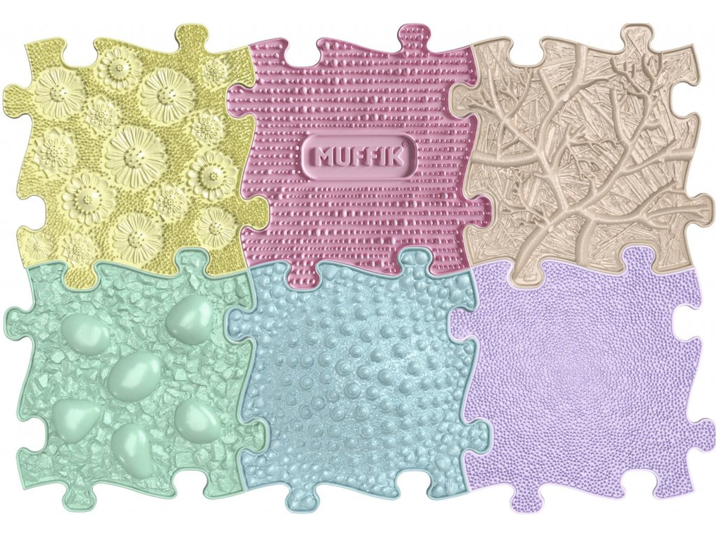 Set of Orthopedic Mats - Baby Pastel