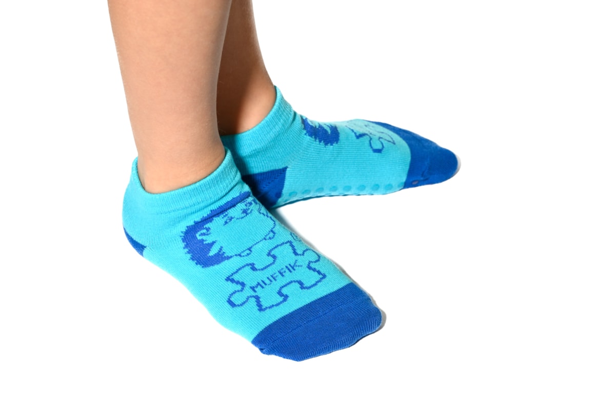 MUFFIK Cotton Socks Non-Slip - Blue