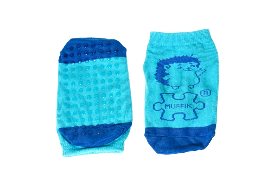 MUFFIK Cotton Socks Non-Slip - Blue